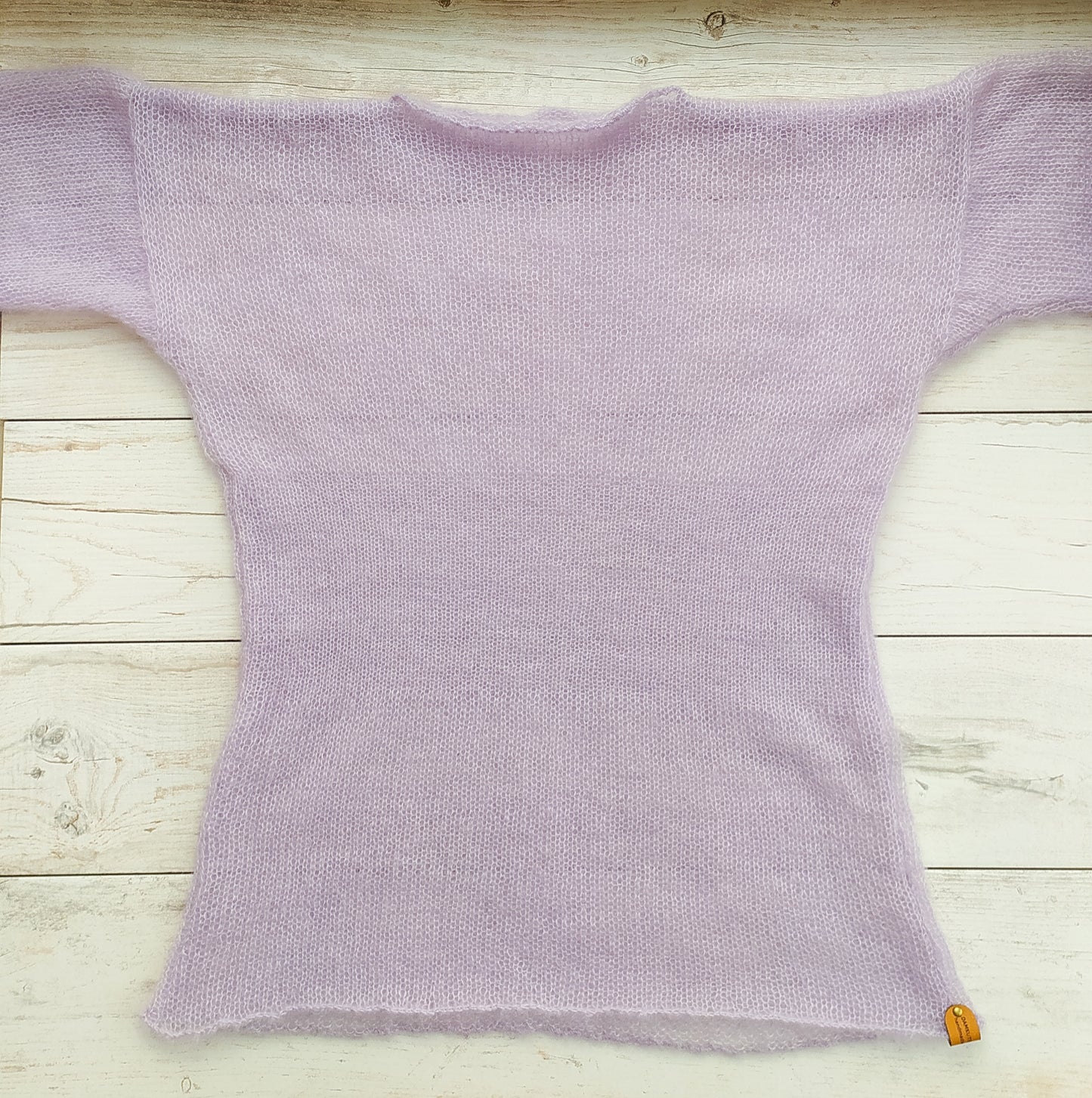 Size M-L-XL Lavender Waisted Mohair&Silk Sweater Long Sleeves Lightweight For All Seasons Soft Non-itchy Warm