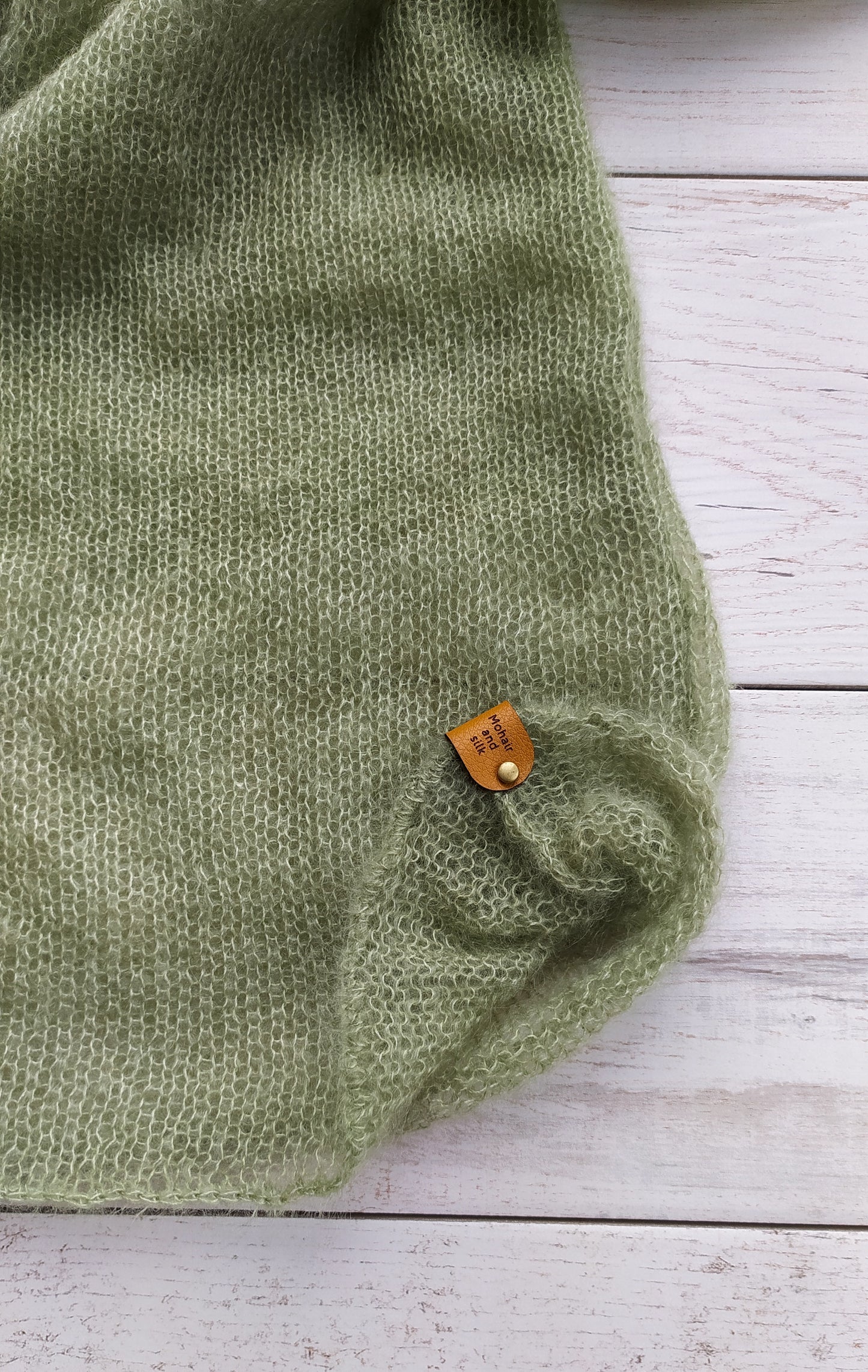 Waisted Mohair&Silk Apple Green Sweater Long Sleeves Lightweight For All Seasons Soft Non-itchy Warm