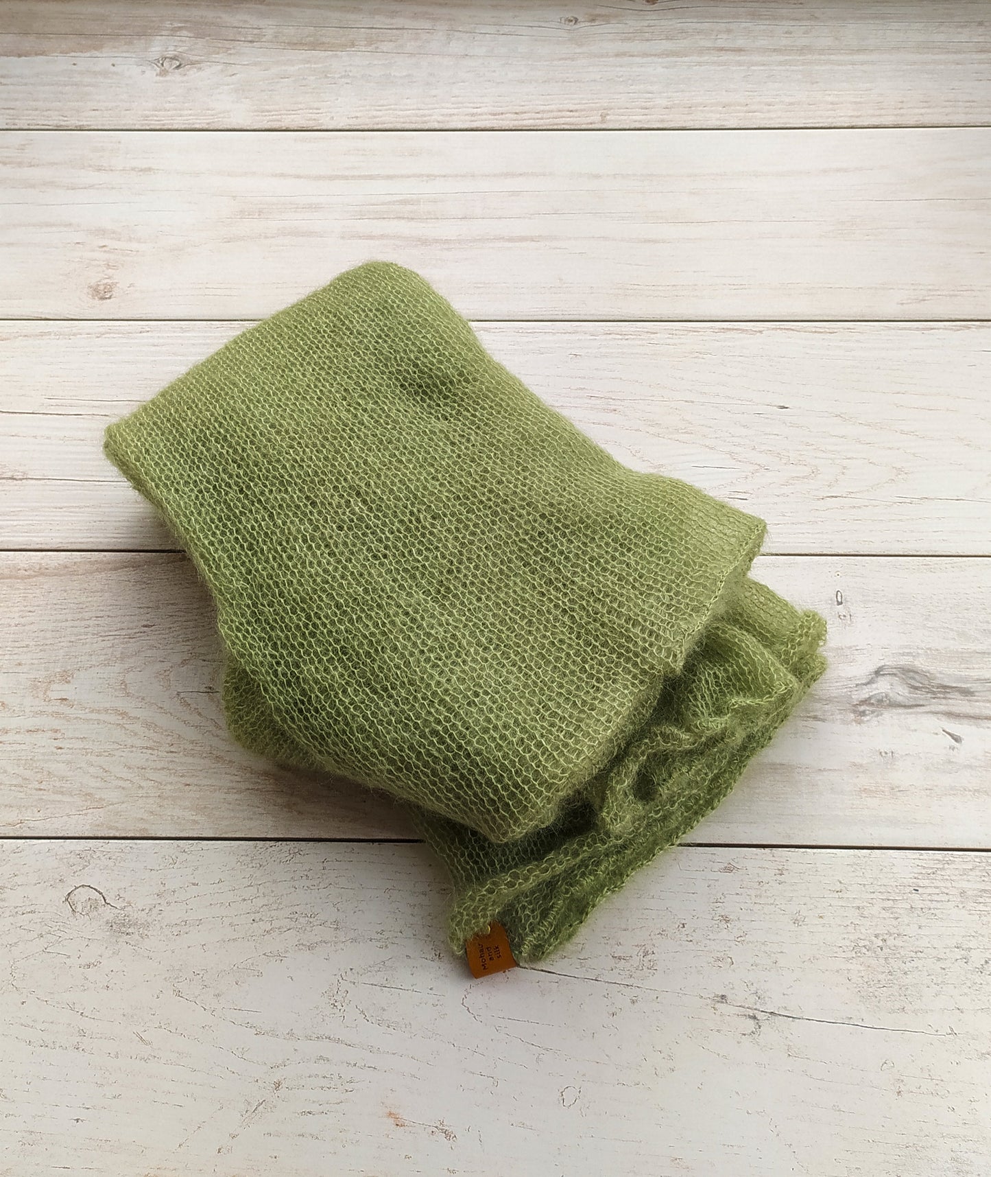 Waisted Mohair&Silk Apple Green Sweater Long Sleeves Lightweight For All Seasons Soft Non-itchy Warm