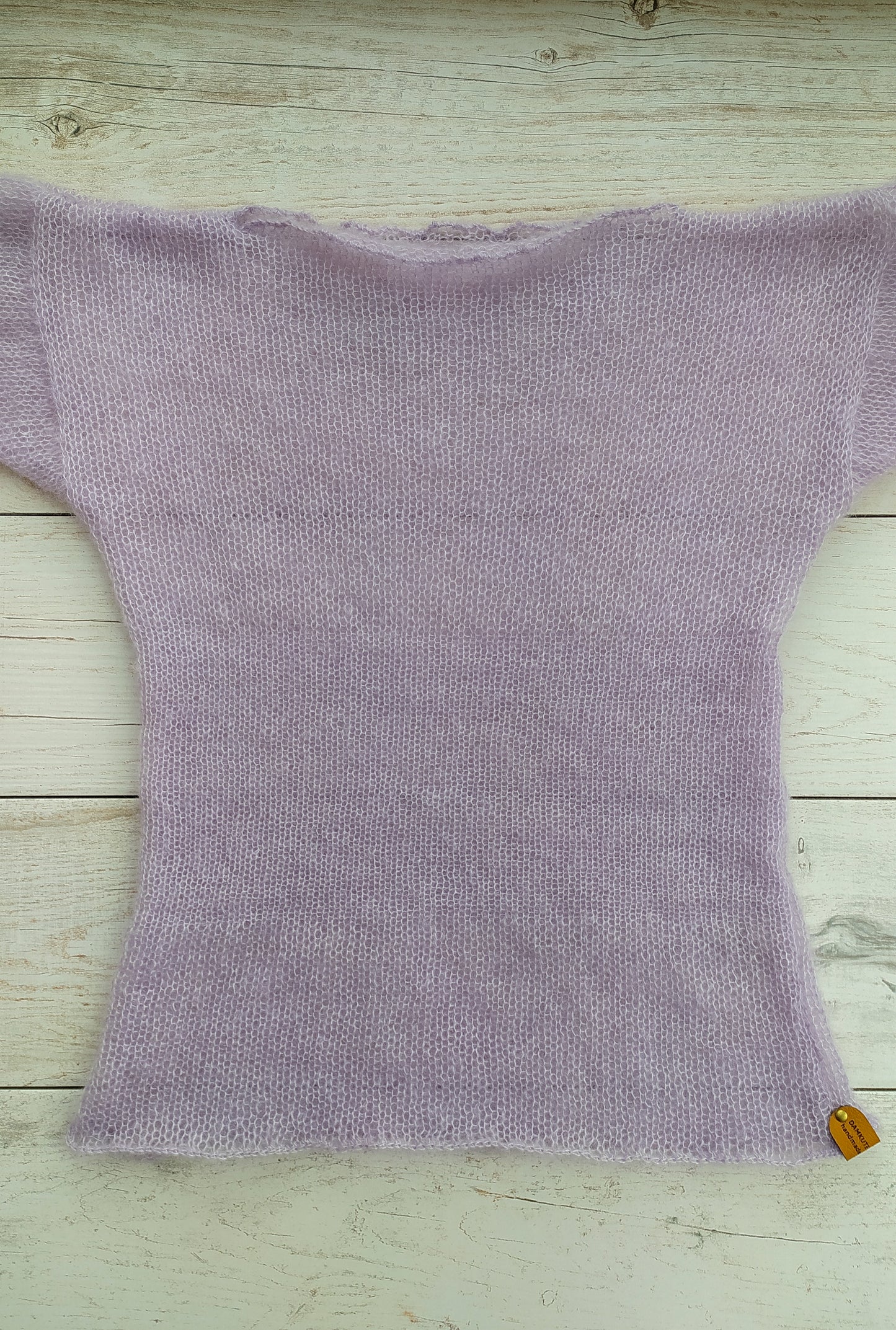 Made to Order Light Lavender Mohair Silk Sweater: Bell Sleeves, XXS-XS-S-M