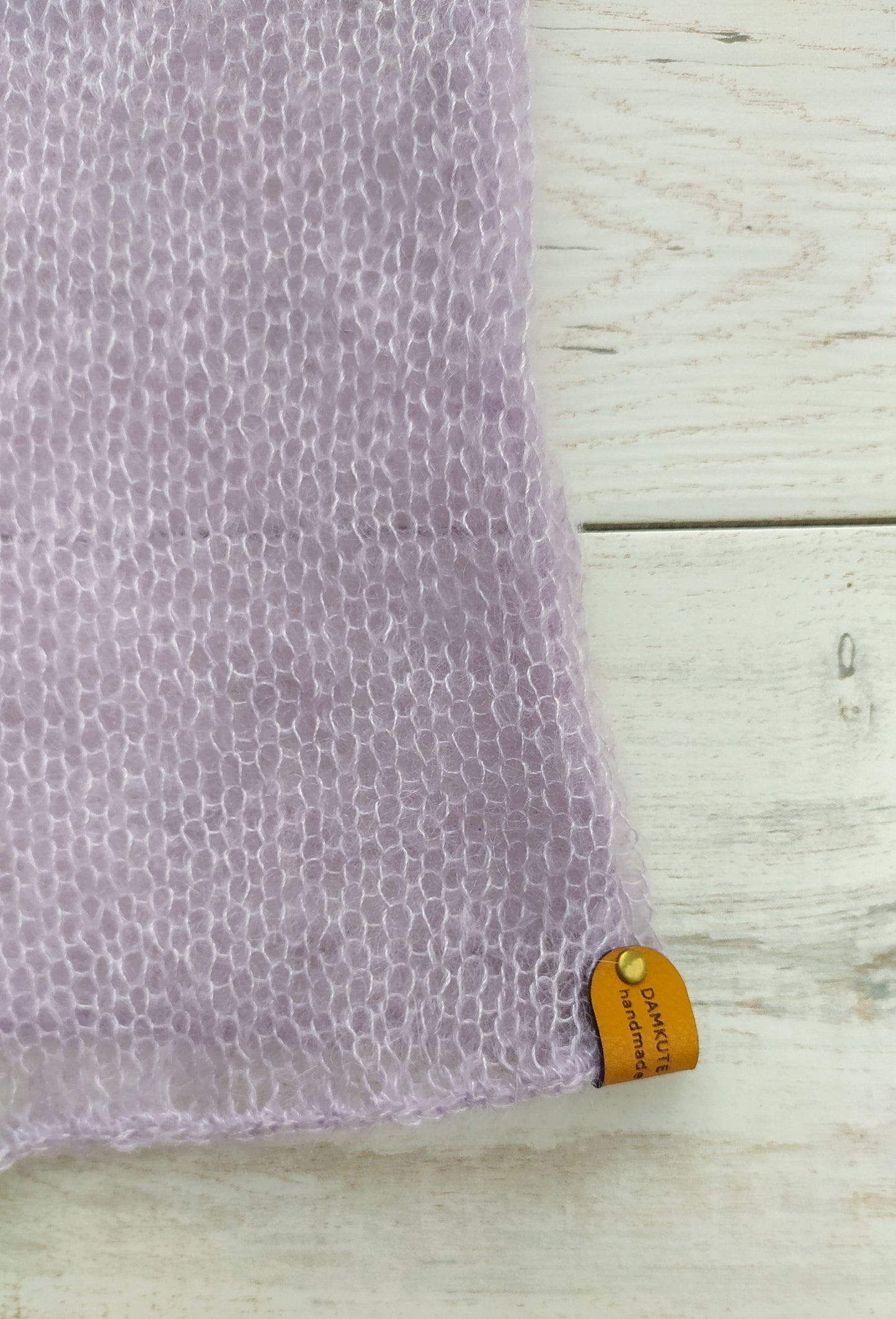 Transparent Lightweight Soft Lavender NON-ITCHY Mohair&Silk Cardigan easy Hook and eye closure S-M size