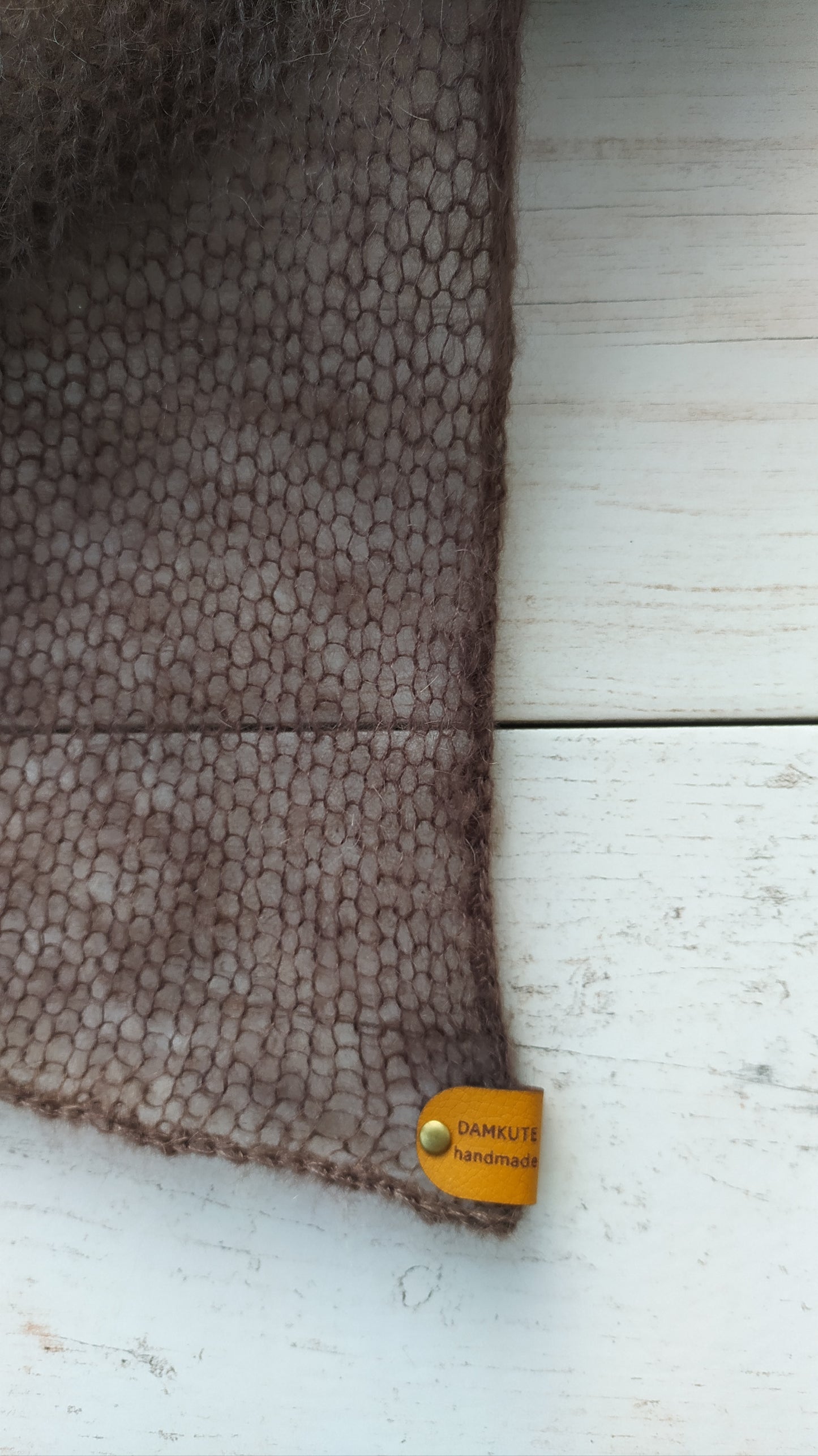 Dark Brown Mohair&Silk Shawl Light-weight Transparent Summer Elegant Wrap Warm Soft Winter Scarf