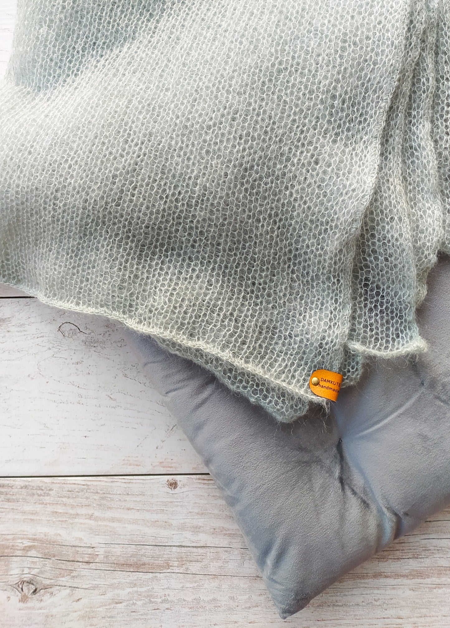 Light Mint Green Mohair&Silk Shawl Light-weight Transparent Summer Elegant Wrap Warm Soft Winter Scarf