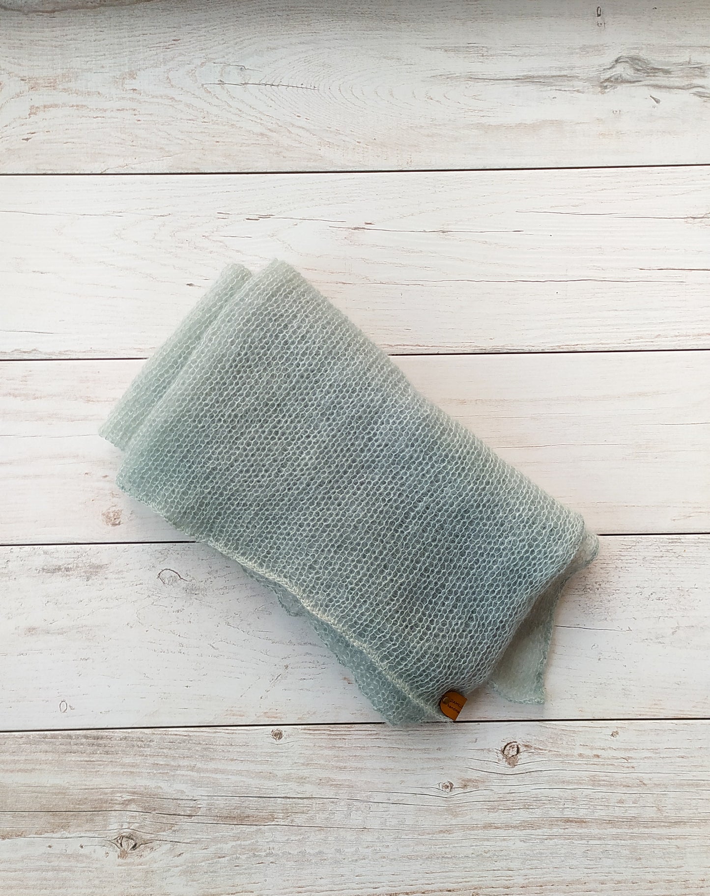 Light Mint Green Mohair&Silk Shawl Light-weight Transparent Summer Elegant Wrap Warm Soft Winter Scarf