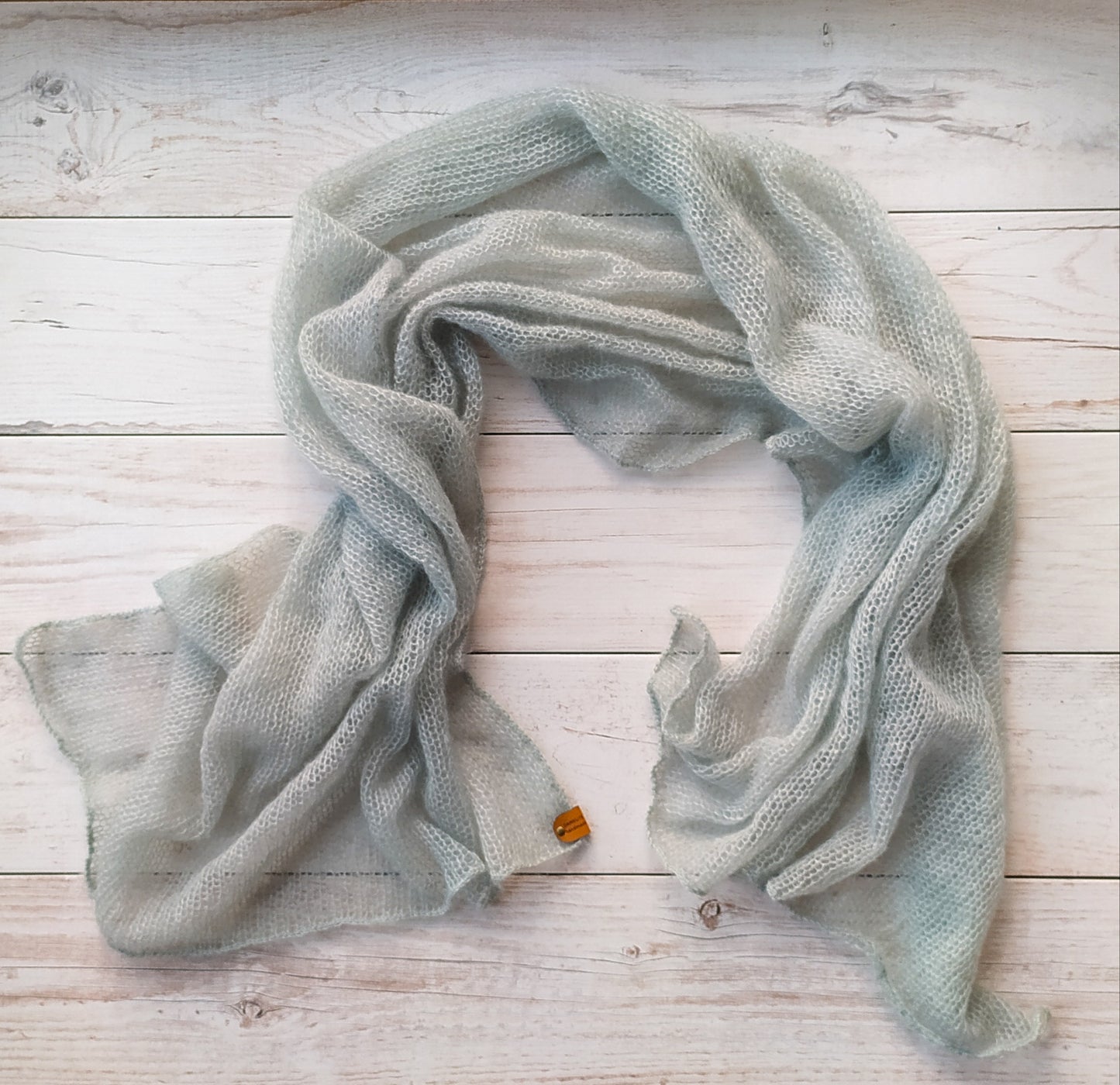 Light Mint Green Mohair&Silk Shawl Light-weight Transparent Summer Elegant Wrap Warm Soft Winter Scarf
